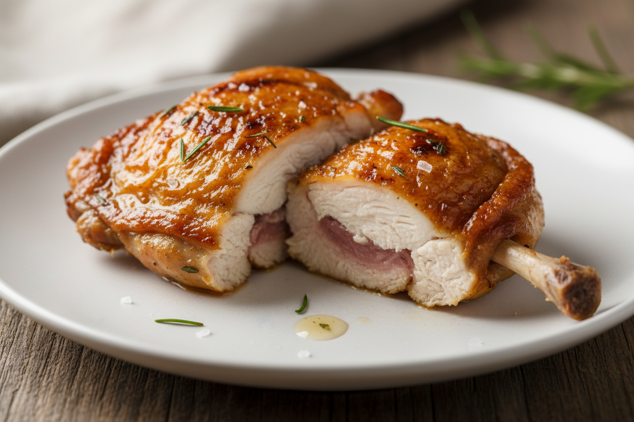 cooked chicken thigh